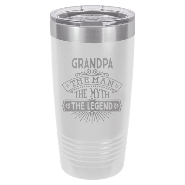 The Man The Myth The Legend Etched Insulated Tumbler & Lid