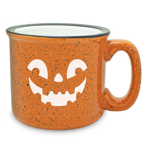 Jack-O-Lantern Etched Ceramic Camp Mug