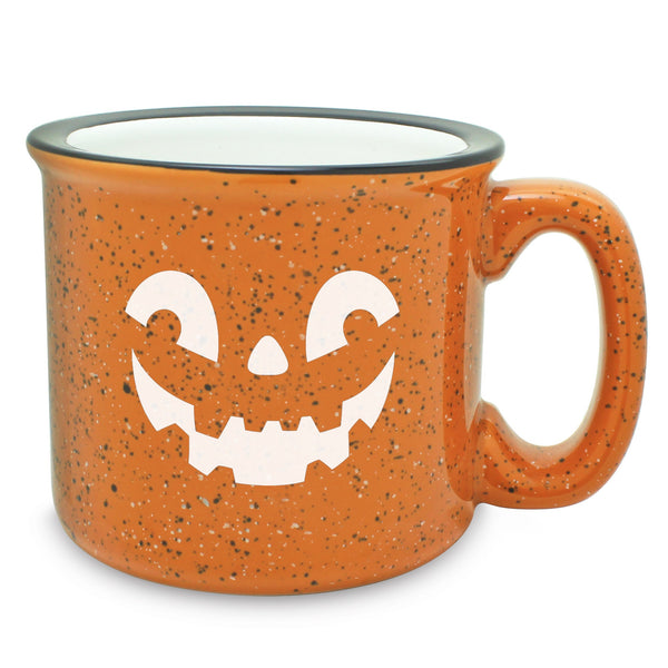 Jack-O-Lantern Etched Ceramic Camp Mug