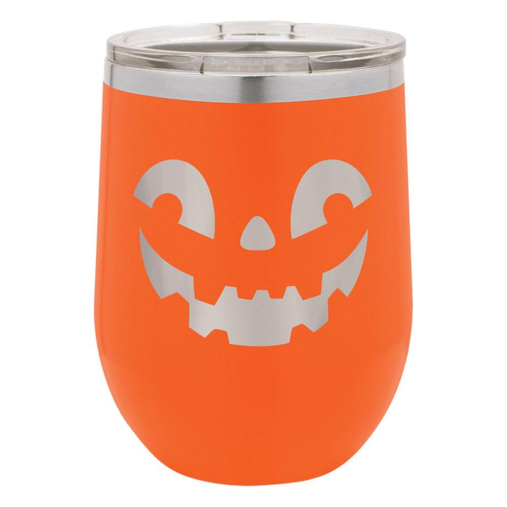 Jack-O-Lantern Etched Insulated Stemless Tumbler