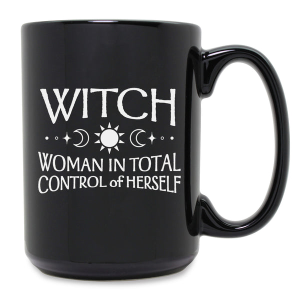 WITCH, Woman in Total Control of Herself Etched Ceramic Mug