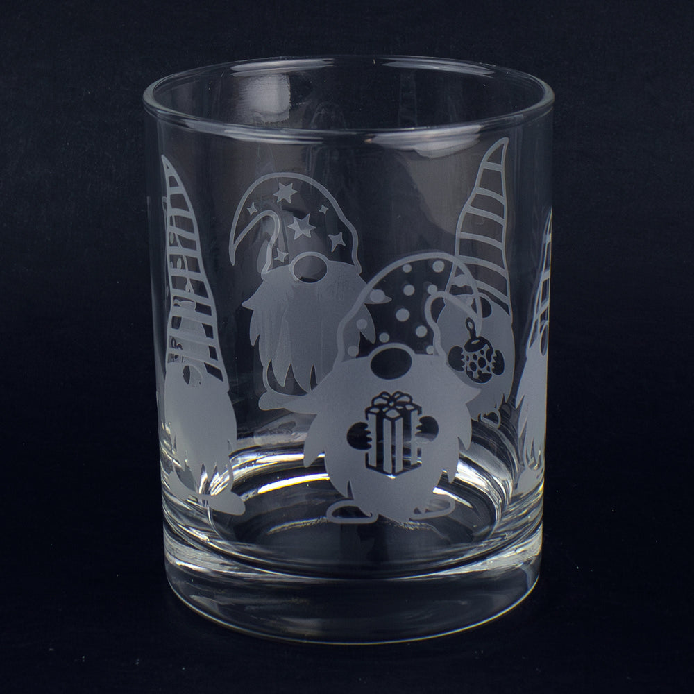 Gnome Wrap Etched Rocks Glass