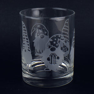 Gnome Wrap Etched Rocks Glass