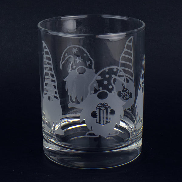 Gnome Wrap Etched Rocks Glass