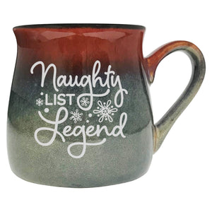 Naughty List Legend Etched Ceramic Mug