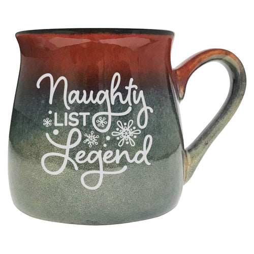 Naughty List Legend Etched Ceramic Mug