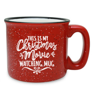 This is My Christmas Movie Watching Mug Etched Ceramic Camp Mug