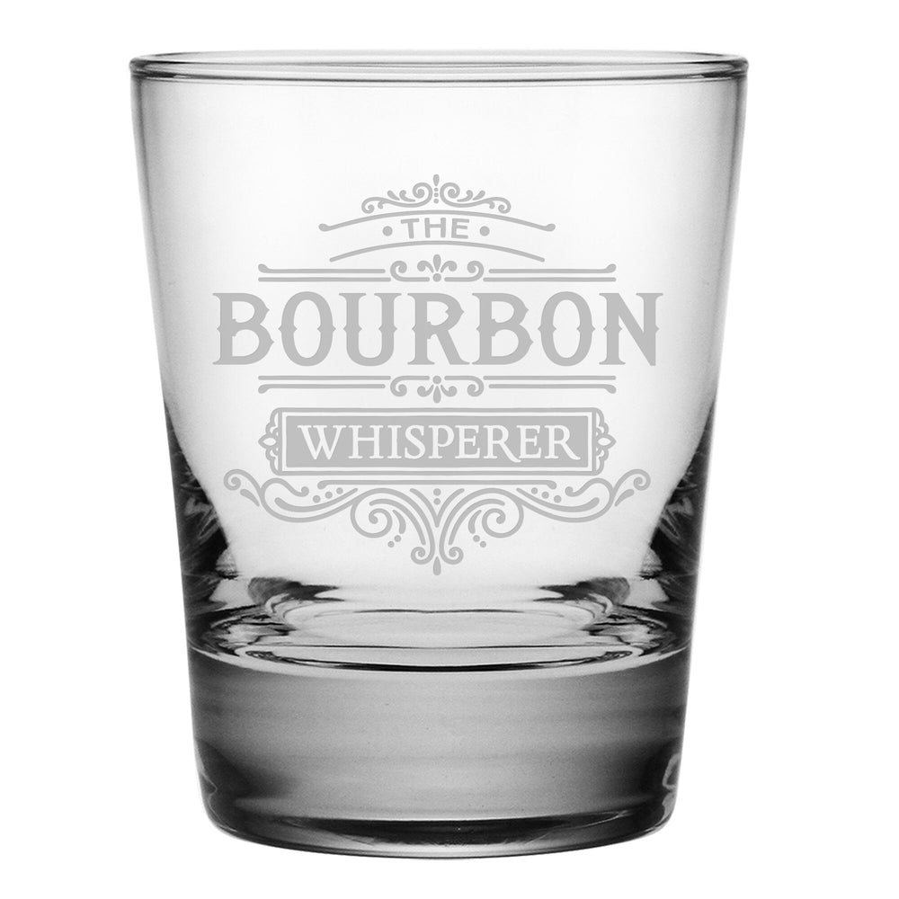 The Bourbon Whisperer Etched Rocks Glass