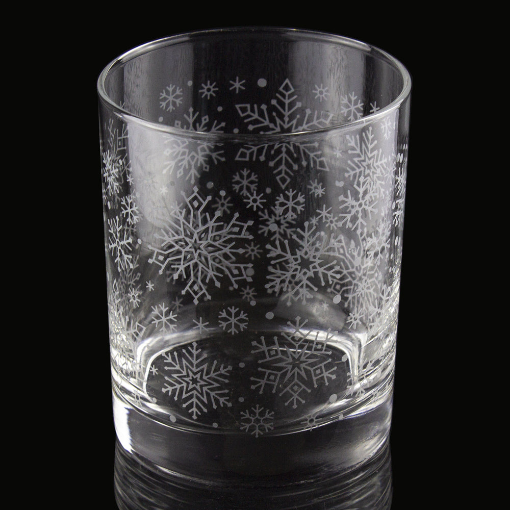 Snowflake Wrap Rocks Glass