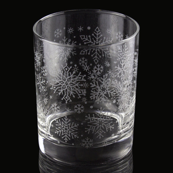 Snowflake Wrap Rocks Glass