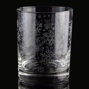 Snowflake Wrap Rocks Glass