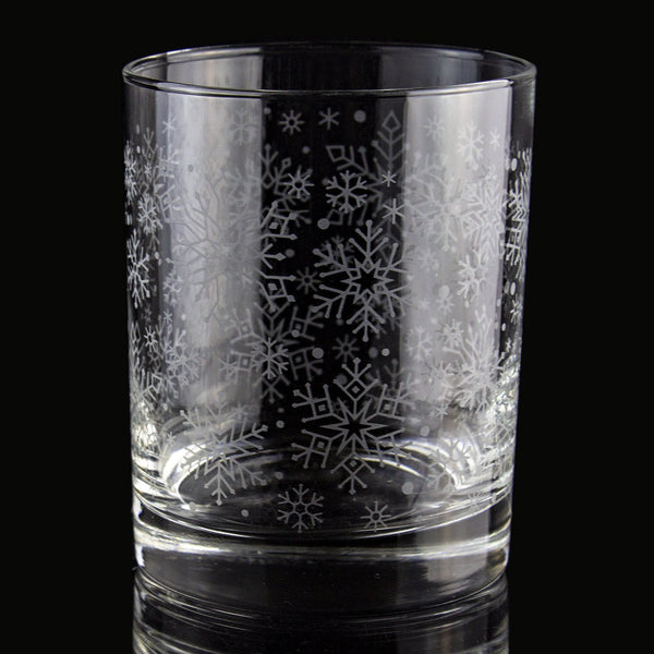 Snowflake Wrap Rocks Glass
