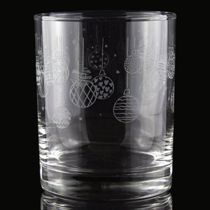 Ornament Wrap Etched Rocks Glass