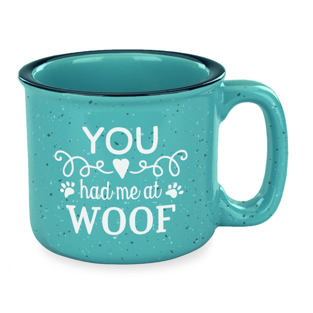 You Had Me at Woof Etched Ceramic Camp Mug