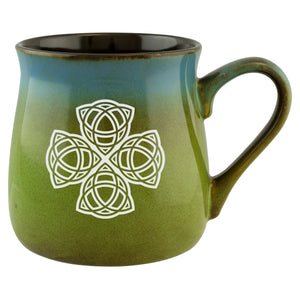 Celtic Cross Etched Ceramic Tavern Mug