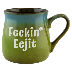 Feckin' Eejit Etched Ceramic Tavern Mug