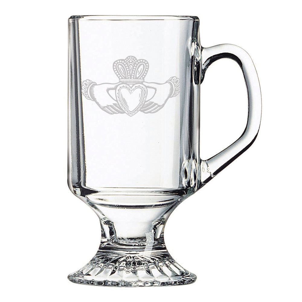 Claddagh Etched Irish Coffee Mug