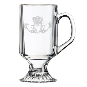 Claddagh Etched Irish Coffee Mug