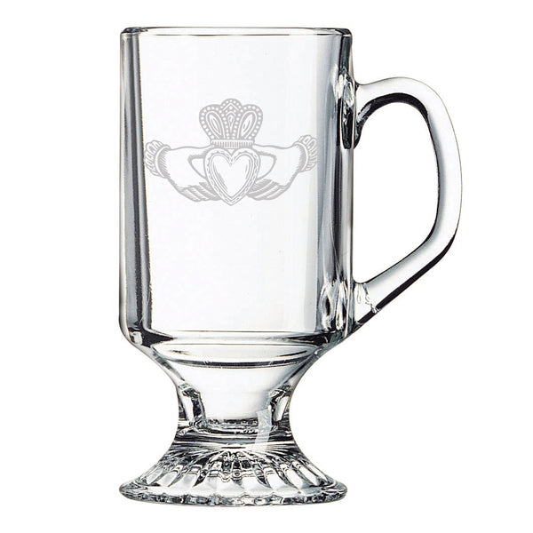 Claddagh Etched Irish Coffee Mug