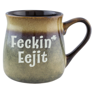 Feckin' Eejit Etched Ceramic Tavern Mug