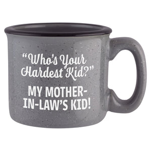 Who's Your Hardest Kid? Etched Ceramic Camp Mug