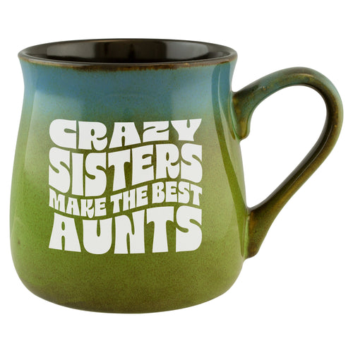 Crazy Sisters Make the Best Aunts Etched Ceramic Tavern Mug