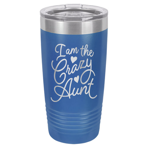 Crazy Aunt Etched Insulated Tumbler & Lid