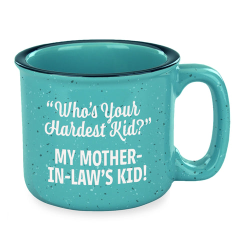 Who's Your Hardest Kid? Etched Ceramic Camp Mug