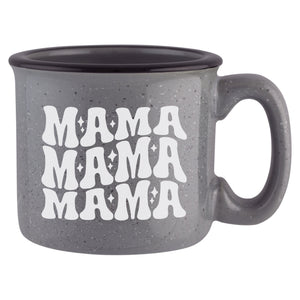 Mama Mama Mama Etched Ceramic Camp Mug