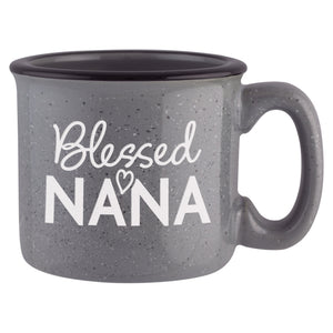 Blessed Nana Etched Ceramic Camp Mug