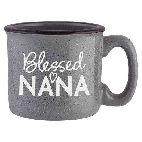 Blessed Nana Etched Ceramic Camp Mug