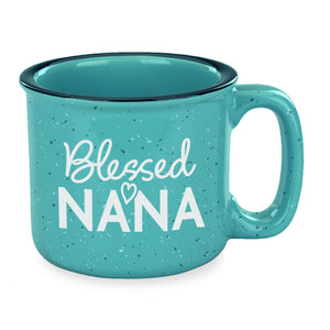 Blessed Nana Etched Ceramic Camp Mug