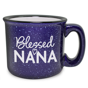 Blessed Nana Etched Ceramic Camp Mug