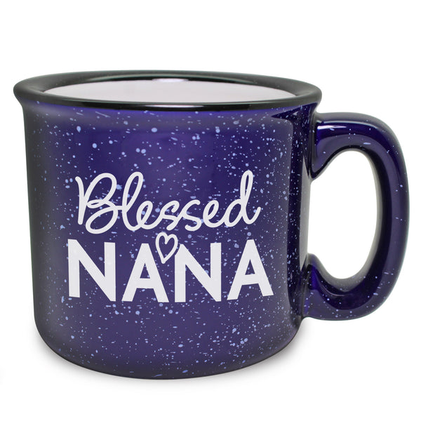 Blessed Nana Etched Ceramic Camp Mug