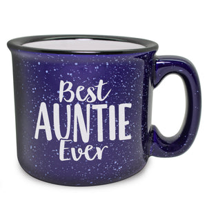 Best Auntie Ever Etched Ceramic Camp Mug