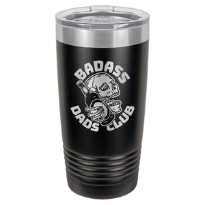 Badass Dads Club Etched Insulated Tumbler & Lid