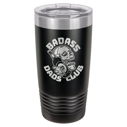 Badass Dads Club Etched Insulated Tumbler & Lid