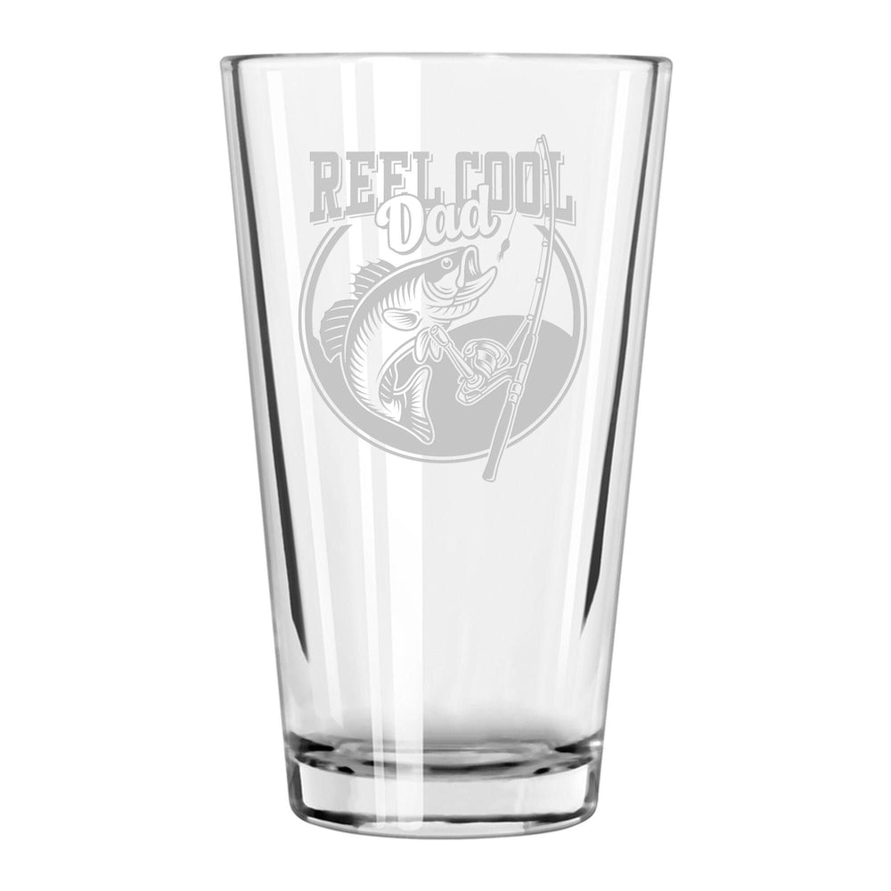 Reel Cool Dad Etched Pint Glass