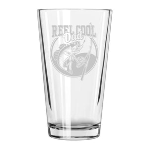 Reel Cool Dad Etched Pint Glass