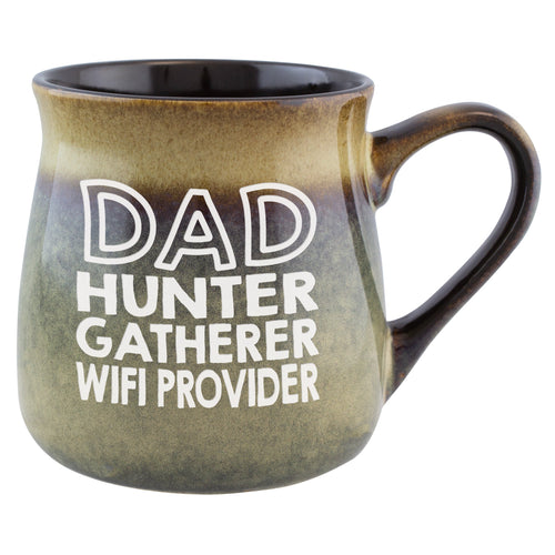 Dad Hunter Gatherer WIFI Provider Etched Ceramic Mug