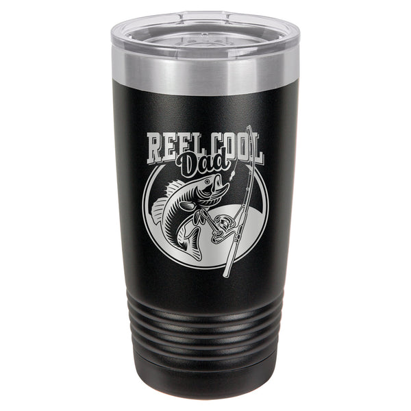 Reel Cool Dad Etched Insulated Tumbler & Lid