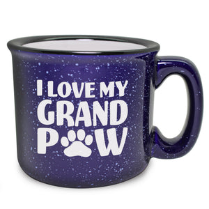 I Love My Grand Paw Etched Ceramic Camp Mug