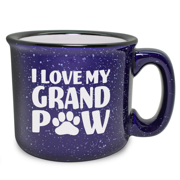 I Love My Grand Paw Etched Ceramic Camp Mug