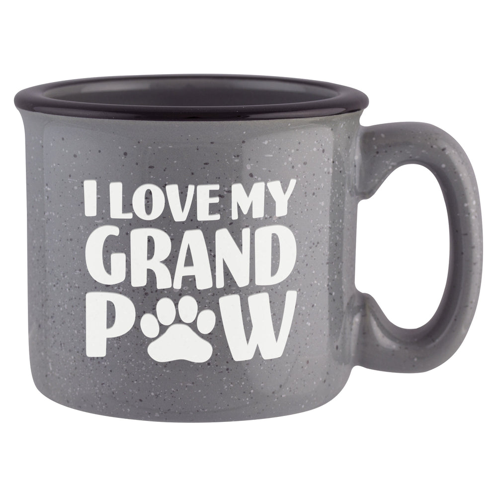 I Love My Grand Paw Etched Ceramic Camp Mug