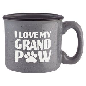 I Love My Grand Paw Etched Ceramic Camp Mug