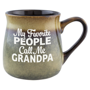 Favorite People Call Me Grandpa Etched Ceramic Mug