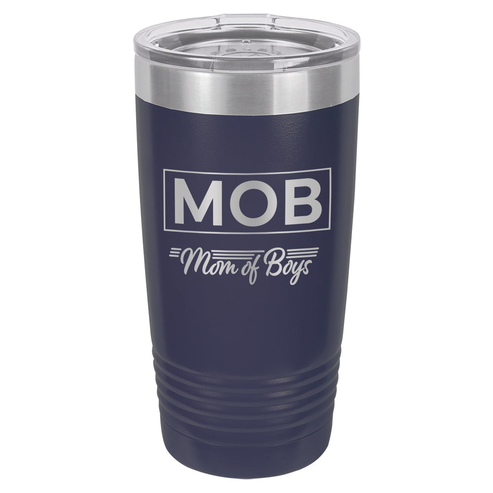 MOB Mom of Boys Etched Insulated Tumbler & Lid