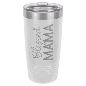 Blessed Mama Etched Insulated Tumbler & Lid