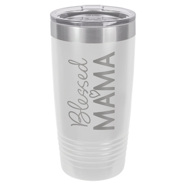 Blessed Mama Etched Insulated Tumbler & Lid