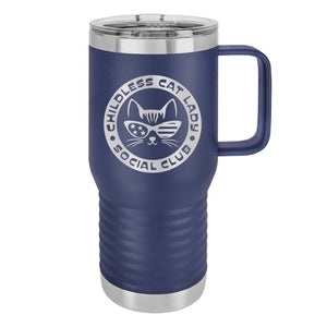 Childless Cat Lady Social Club Etched Insulated Travel Mug